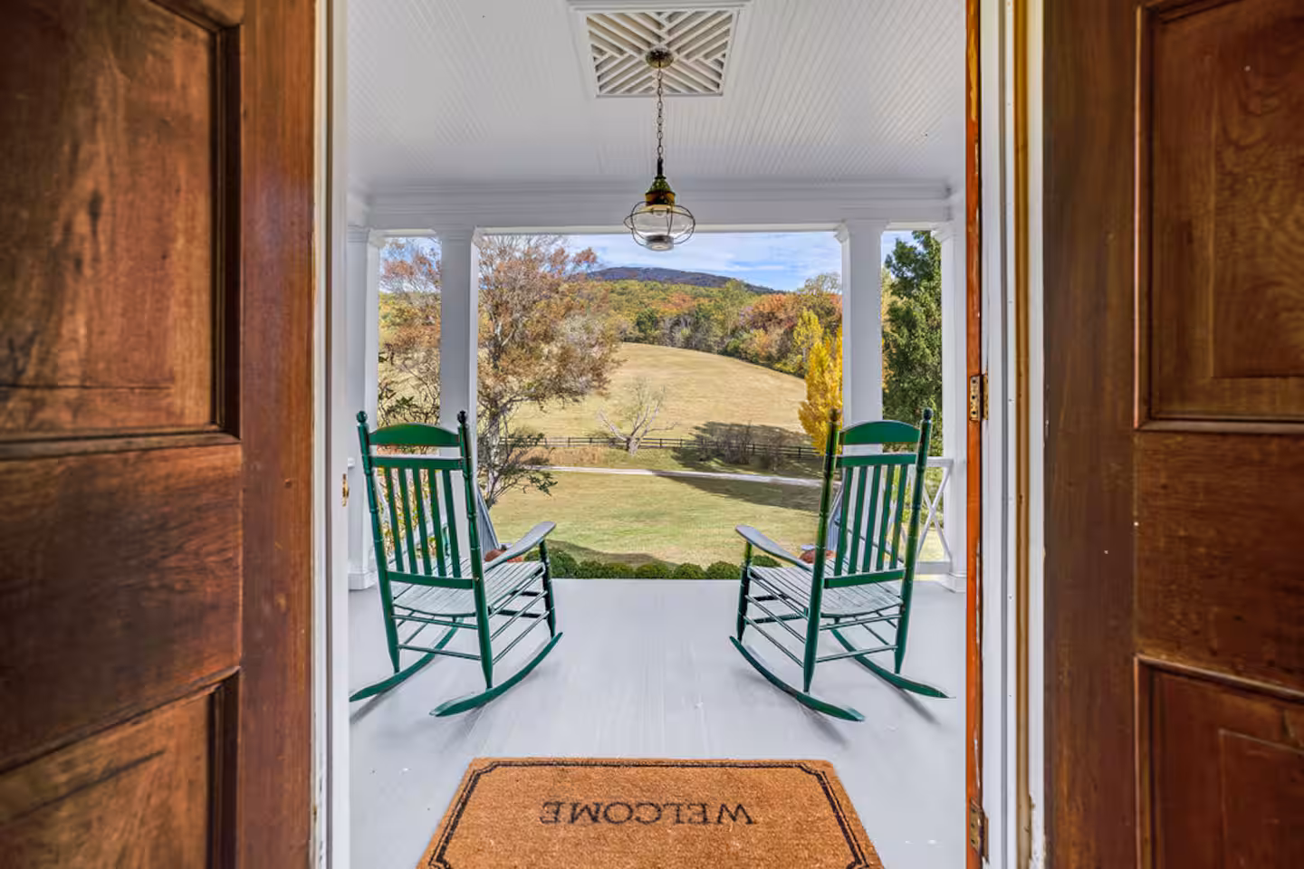 High View Farm Historic House in Fall Foliage